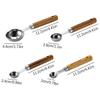 4Pcs Stainless Steel Wooden Handle Measuring Cups Spoons Baking Tools Coffee Bartending Scale Kitchen Accessories Set