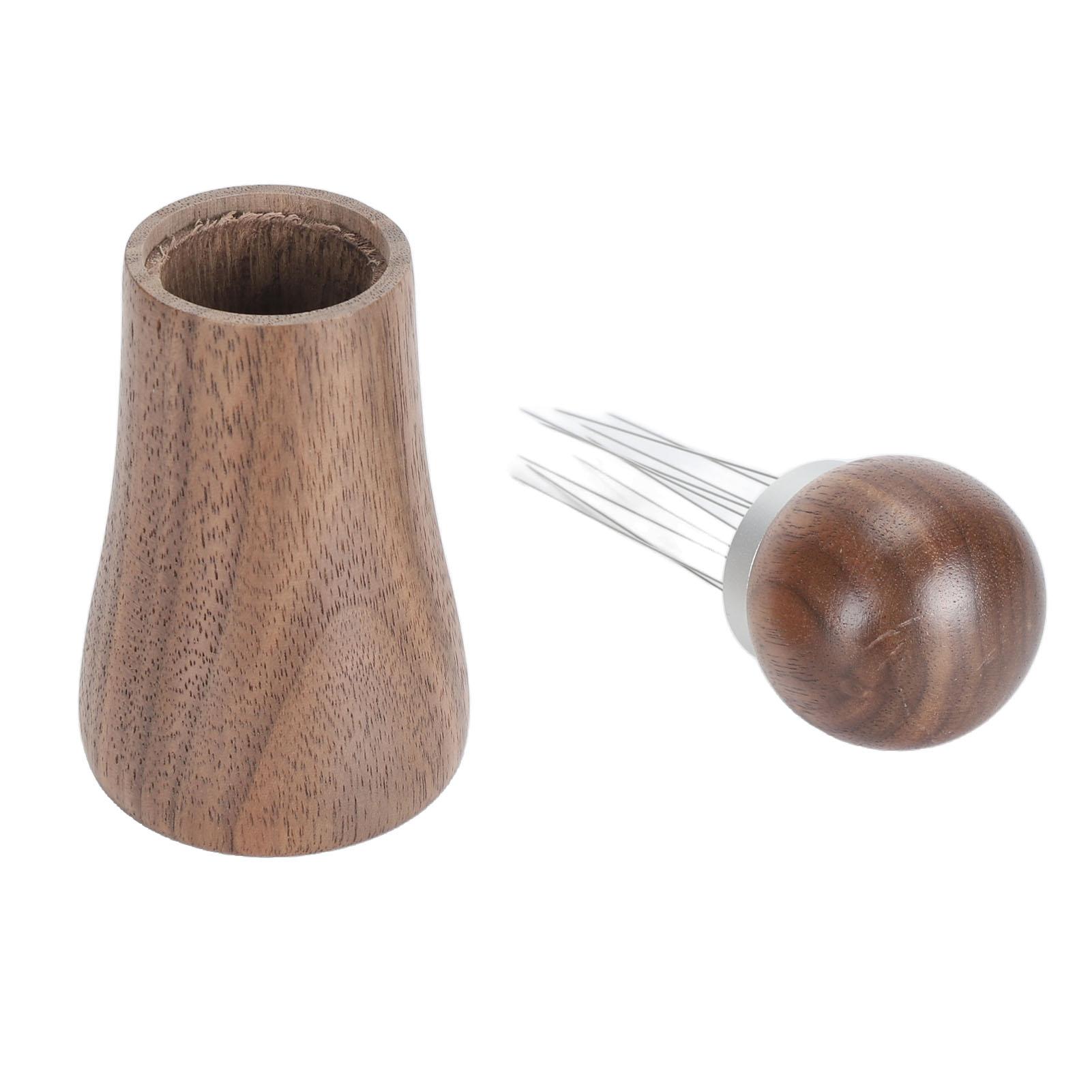 

Инструмент для перемешивания кофе Деревянная ручка Игла из нержавеющей стали Легкий в использовании Многофункциональный инструмент для распределения кофе L