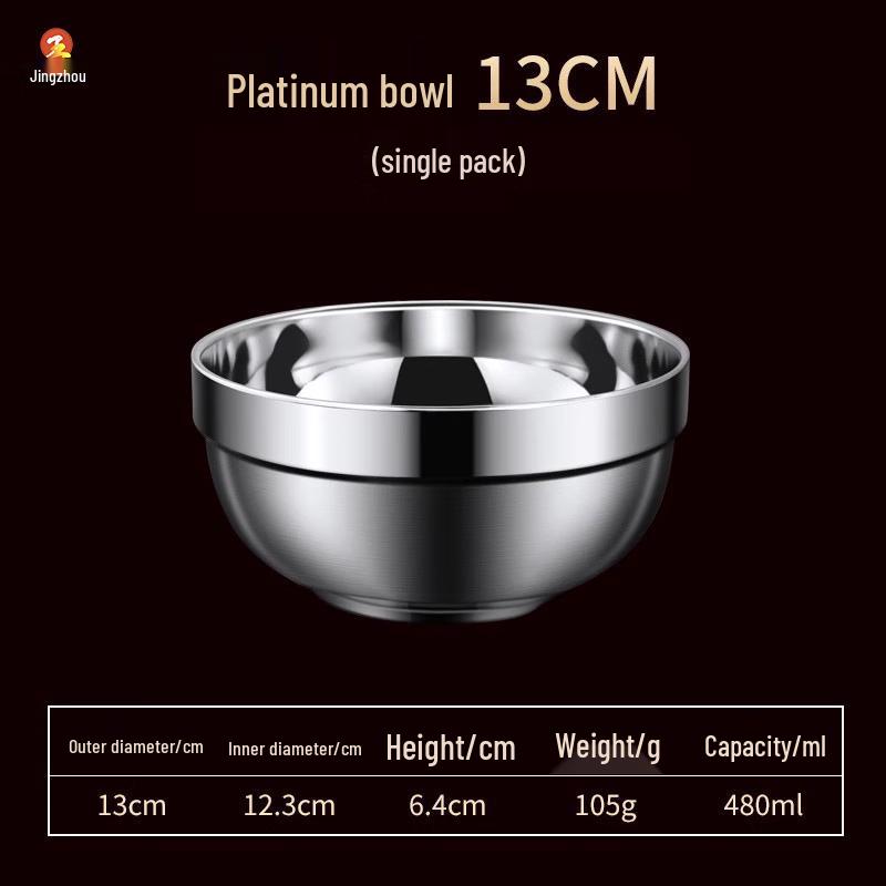 Jingzhou Double-Layer Stainless Steel Heat-Insulated Bowls