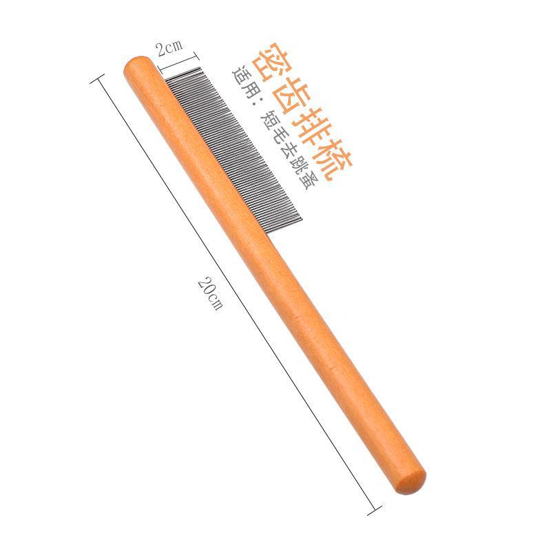 Wooden Pet Comb for Removing Loose Hair and Fleas - Ideal for Dogs and Cats