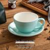 300ml Großes Keramik Cappuccino & Latte Kaffeetassenset - Eierblumen-Design