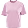 Trackline Soft Round Neck Solid Color Short Sleeve T-Shirt Women Tops C28696