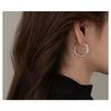 Women Fashion Geometric C Shaped Circle Hoop Earrings Minimalist Jewelry