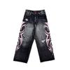 VIONA New Fashionable Perforated Printed Jeans Street Hip-hop Style Straight Leg Jeans
