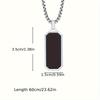 1pc Men's Modern Minimalist Style Matte Black Pendant, Polished Chain, Elegant Daily and Formal Occasions Wear