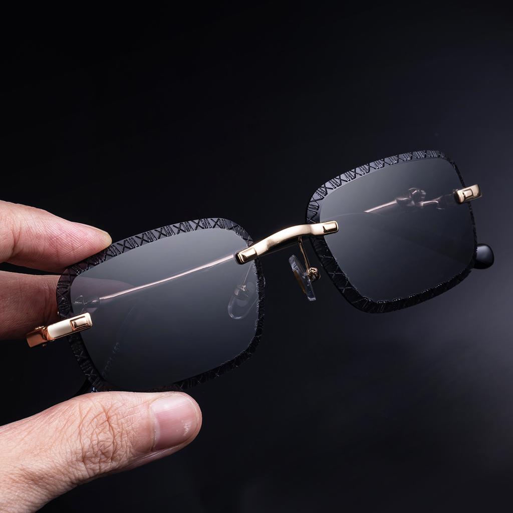 JYL TS Men's Rimless - Diamond-Cut Unique Sun-Protective Shades WF-5G328