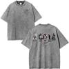 Vintage Washed Jcole The Fall Off Print T Shirts Unisex Unisex Clothing Hip Hop Fashion Short Sleeve Oversized Tshirts Streetwear