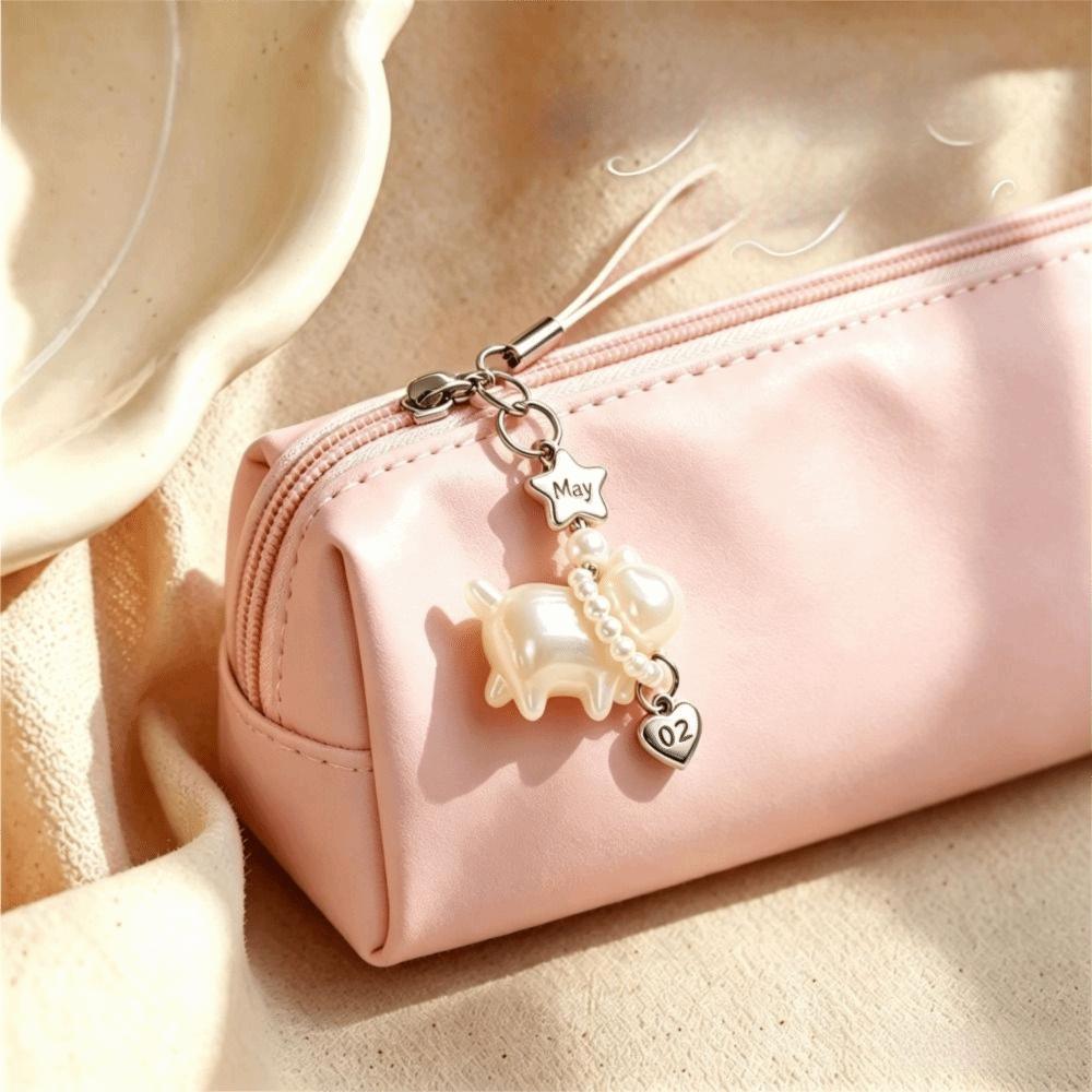 Pearl Detail Cat Pearl Pendant Color Changing Color Changing Pendant Hanging Ornament Bag Decor