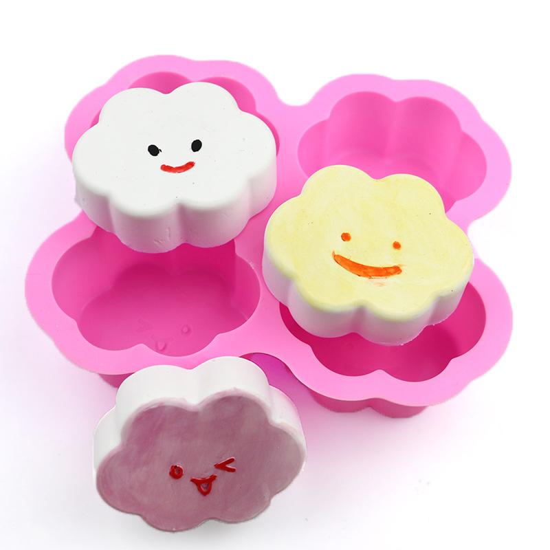 Cloud Silicone Mold For Soap Gummy 3D Rainbow Raindrop Weather Candy Chocolate Pudding Ice Cube Tray Cupcake Cake Decoration