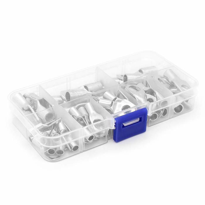 Yuhtech 60pcs bornes de tube cuivre cable de soudage cosse connecteurs a sertir kit sc6-sc25