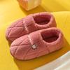 Cotton Slippers Down Couple Autumn and Winter Bag Heel Cotton Slippers Indoor Cotton Shoes Home Use Thickened Warm