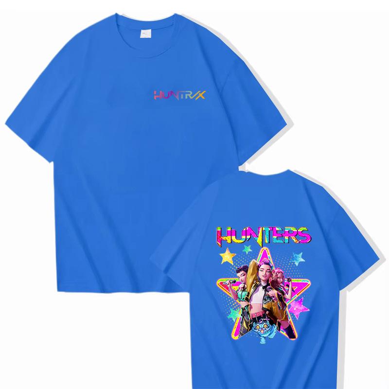 Movie KPop Demon Hunters T-shirts Cute Kawaii Rumi Mira Zoey Graphic T-shirt Men Women Fashion Oversized T Shirts