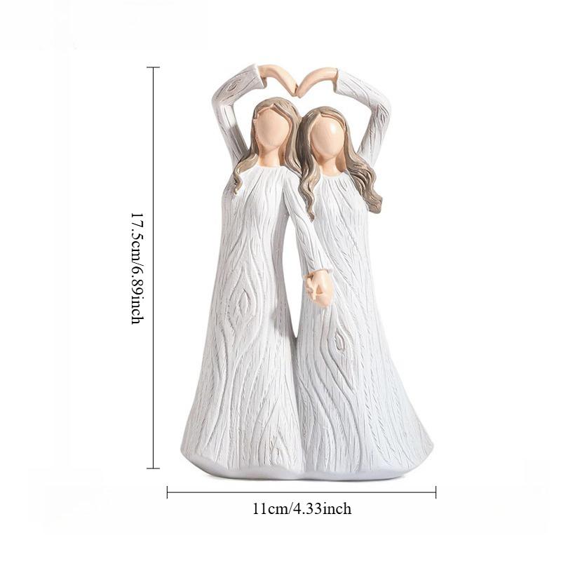 

1pcs Home Office Desktop Resin Ornament Decorative Craft Gift for Mother and Best Friend Figurine Decoration