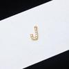 Copper-Plated Gold Micro-Inlaid Diamond English Letter Pendant: 26 Charm Options for Necklaces or Earrings