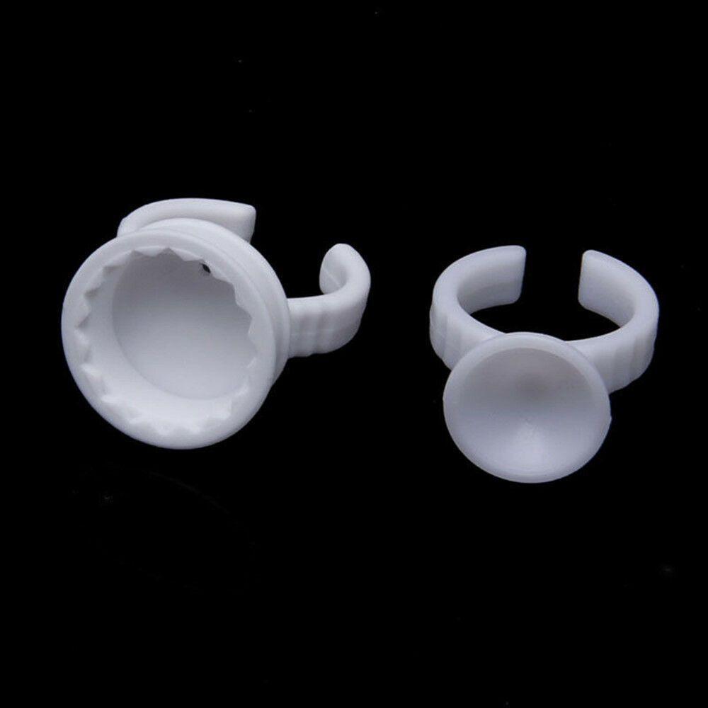Grafting Plastic Hand Held Eyelash Pallet Ink Cup Rings Eyelash Extension Tool Eyelash Glue Holders