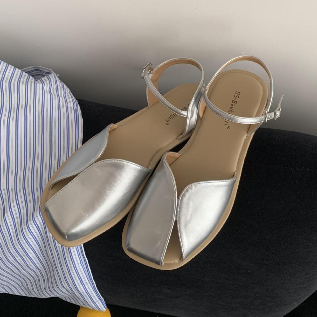 IPPEUM Women Flat Sandals 2026 New Summer Shoes Buckle Straps Sandalias De Mujer 225 серебряный 4890₽