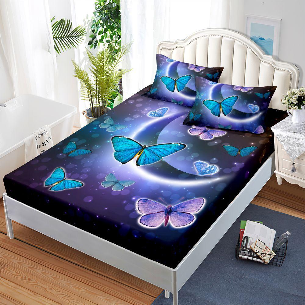 Three-Piece Mattress Butterfly Mattress Protective Cover Dust Bed Cover Bed Cover