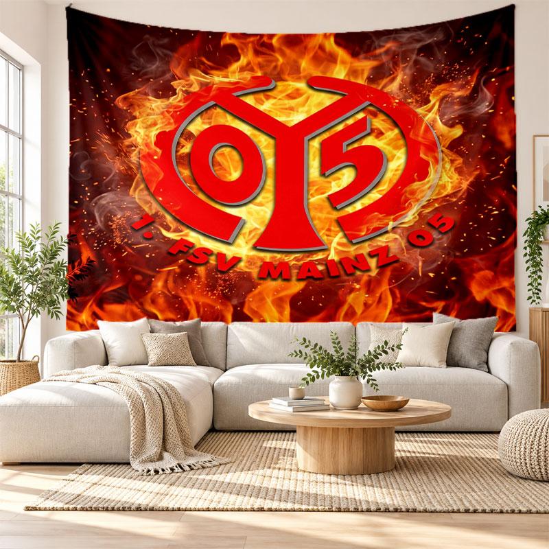 Mainz FC Wall Tapestry, Soft Fabric Wall Hanging, Decorative Backdrop For Bedroom Home Wall Art
