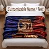 Sydney Roosters Printed Flannel Blanket Custom Name Text Soft Warm Throw For Bedroom Holiday Gift