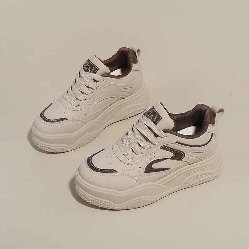 Woman Chunky Sneakers Comfortable Soft Sole Breathable Korean Style Height Increase Flat Shoes Casual Versatile Platform Shoes