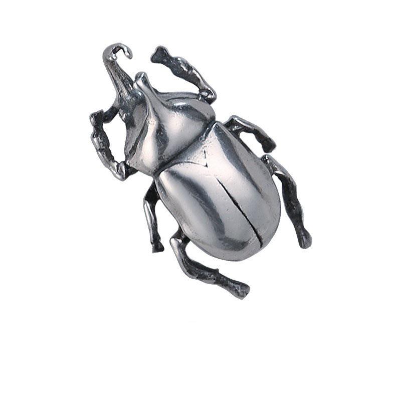 

Мужские посеребренные серьги-жуки - Ретро хип-хоп тренд, Унисекс роскошный дизайн, Высококлассная нишевая бижутерия