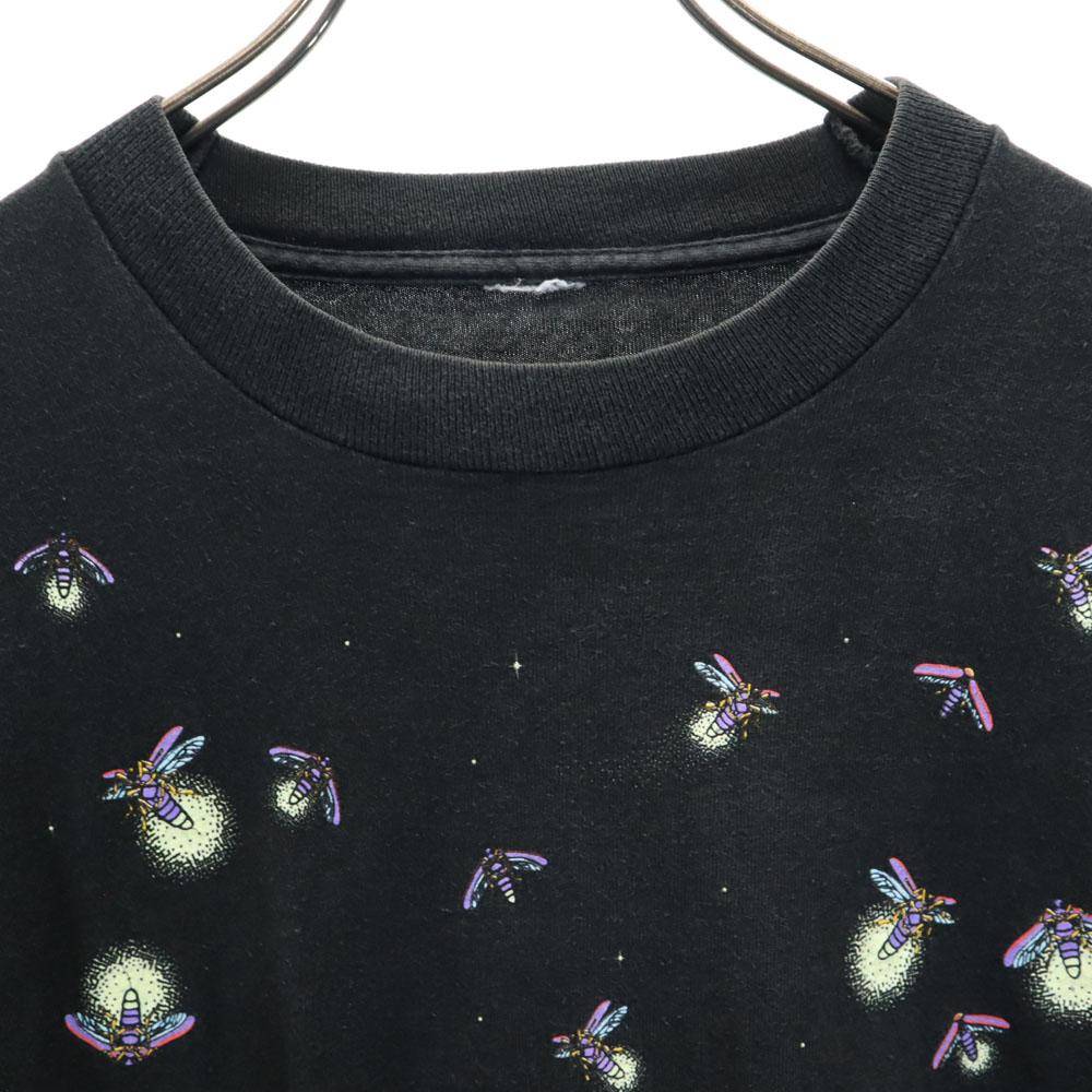 90s Firefly Print All-over Pattern Short Sleeve Fire Fly T-shirt Men's Used