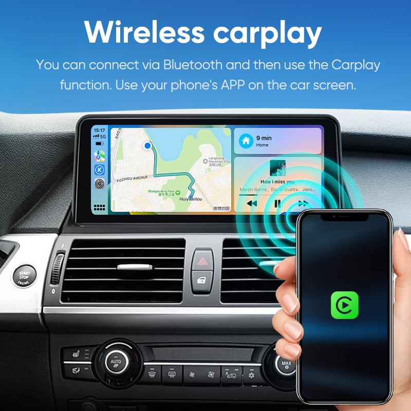 Ainavi Wireless Carplay Multimedia Player Car Radio Android Auto Qualcomm 665 8G 128G For BMW X5 E70 X6 E71 (2007-2013) CCC CIC