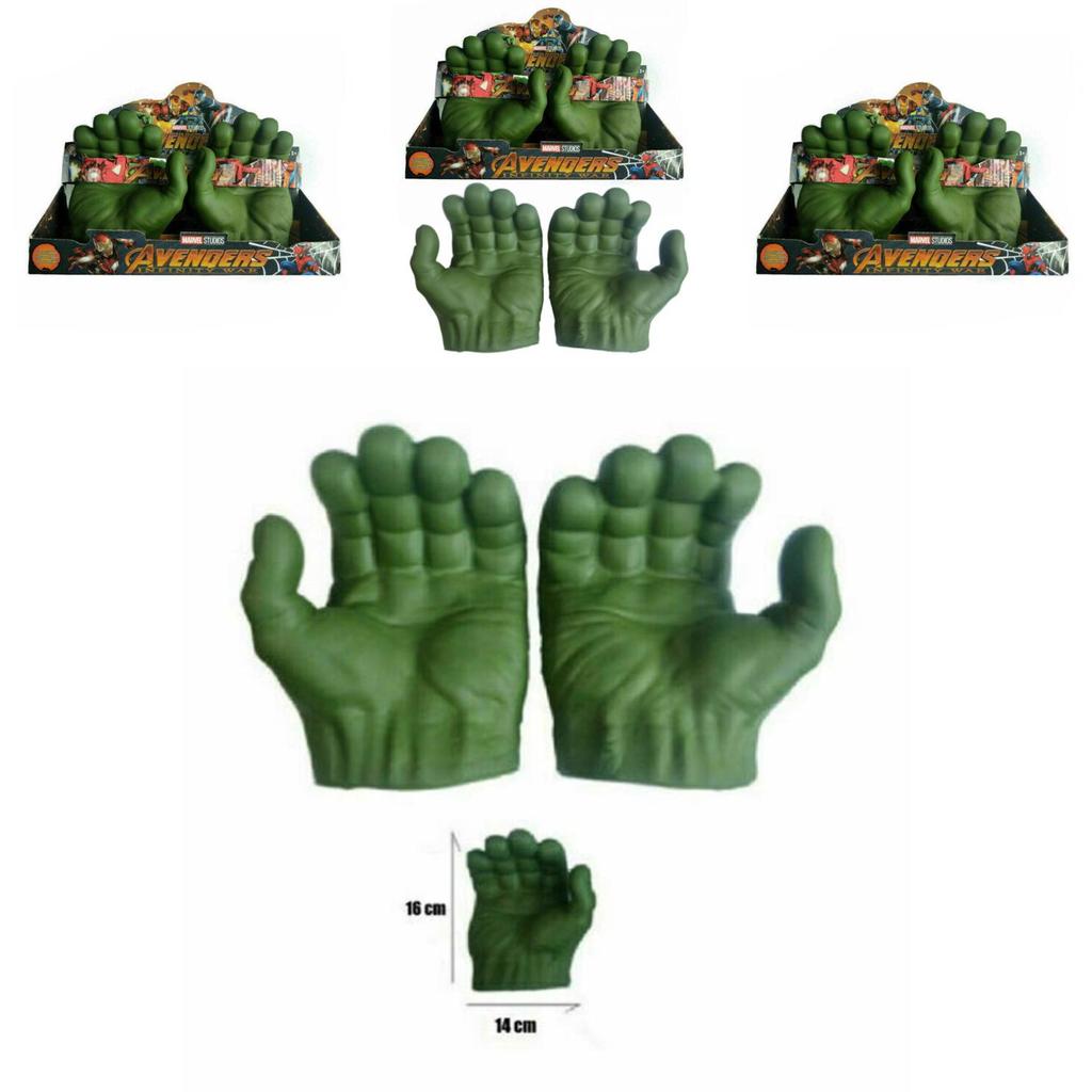 Green Hulk Gamma Fist Avengers Cosplay Gloves Soft Toy Party Gift