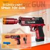 Kids Electric Smoke Spray Toy Pistol with Multi Tone Sounds Strobe Flashing Lights Telescoping Recoil Vibration Cool Boys Gifts