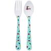 [R0652] - Children's Melamine Cutlery 'Saperlipopette' Green (toucan) - 16 Cm