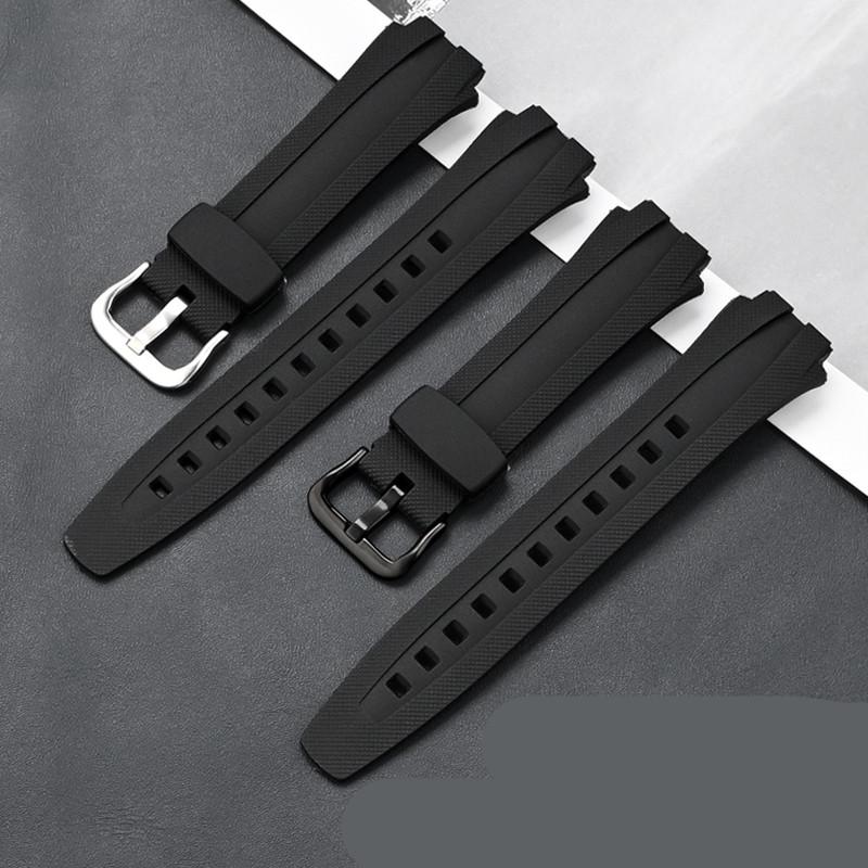 17mm Resin Replacement Strap For Casio AQ-160W/AQ-163W Men Band Rubber Sprot Waterproof Bracelet Watch Accessories