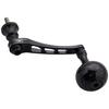 HEIGHTEN Adjustable Reel Handle with 30mm Handle Compatible with Daiwa and Shimano Spinning Aurora Series 55-60mm Knob, Reels, (All Black) (HT26804)