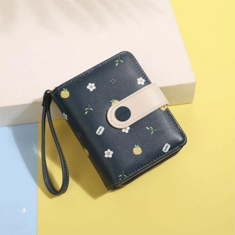 Hasp Short Wallet Zipper Purse Bag Fashion Folding Women Wallet  Student