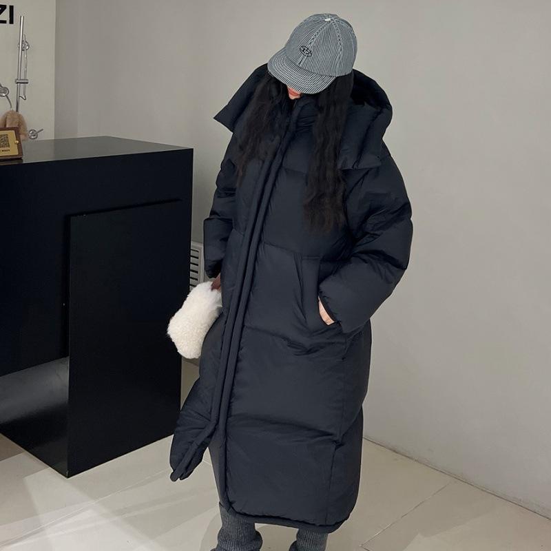 

Мягкая зимняя куртка с хлопковой подкладкой, женская новая длинная стеганая куртка оверсайз до колена. XL