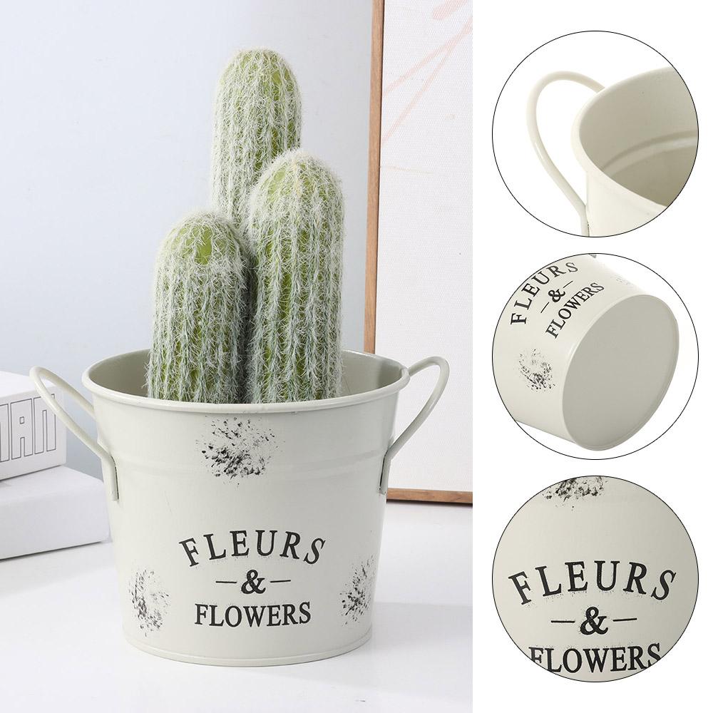 Dzbanek metalowy do domu Dzbanek Doniczki na kwiaty Wazon na kwiaty Dekoracja ogrodowa Wiadro na kwiaty