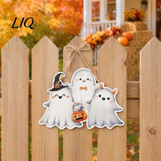 Halloween Themed Hanging Ornament Pumpkin Door Decor, Spooky Festive Wall for Party Holiday Decor Scene, Front Entryway Decoration, Trick or
