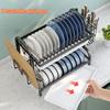Three Tier Dish Drying Rack Drain Board Set Tableware Drainer Kitchen Countertop Storage Rack Cup Holder Knife and Fork Holder