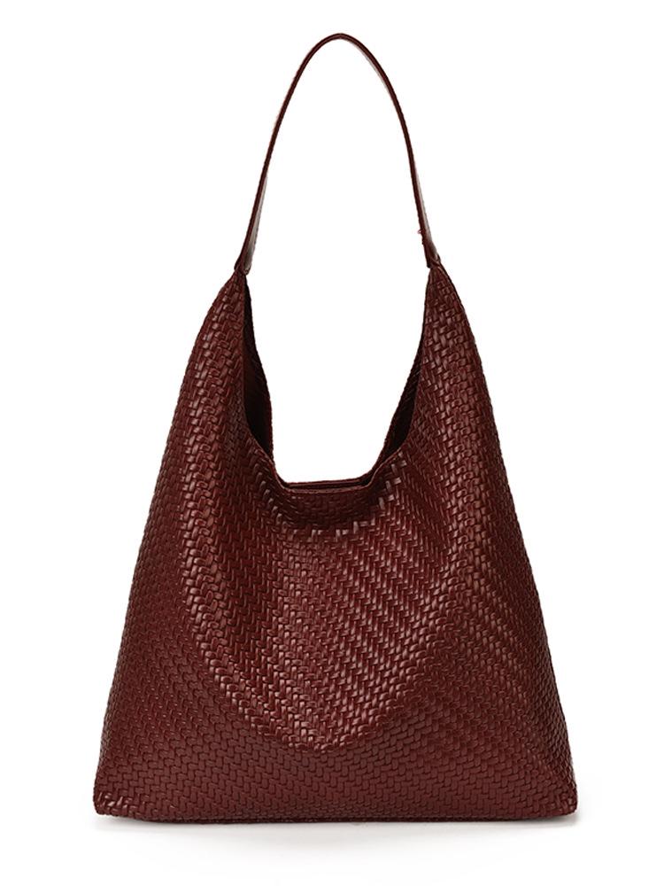 Women's Retro Large Capacity Woven Shoulder Bag - 2026 Underarm & Mother-Child Style
