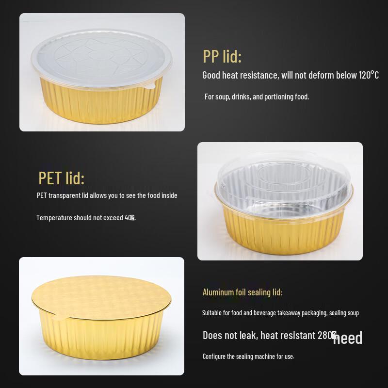 Homeglen Disposable Aluminum Foil Food Containers