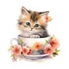 Autocollant de toilette 3D créatif et réaliste avec vision de chat mignon, décoration de couvercle de toilette en PVC auto-adhésif et imperméable