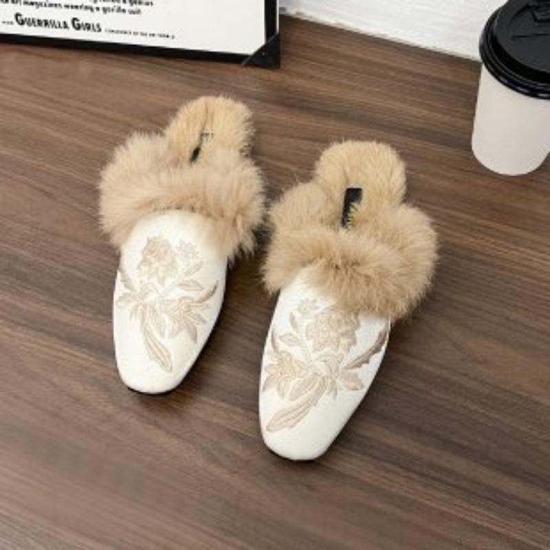Women s Baotou Plush Slippers Padded Warm Winter Thick Bottom Heightened Home Slippers Casual Walking Indoor Shoes Snow Cotton Slippers 35 4070₽