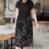 ZANZEA Women Casual Round Neck Summer Short Sleeve Print Dress
