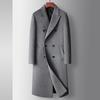 Trench in Lana da Uomo Doppiopetto - Lungo, Sopra il Ginocchio, Capo d'Abbigliamento Caldo per Autunno/Inverno, Stile Business Casual per Tutte le Età.