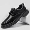 Pánské Oxfordské boty šněrovací pravá kůže britské pánské kancelářské boty pánská módní společenská obuv formální šněrovací černé boty pánské