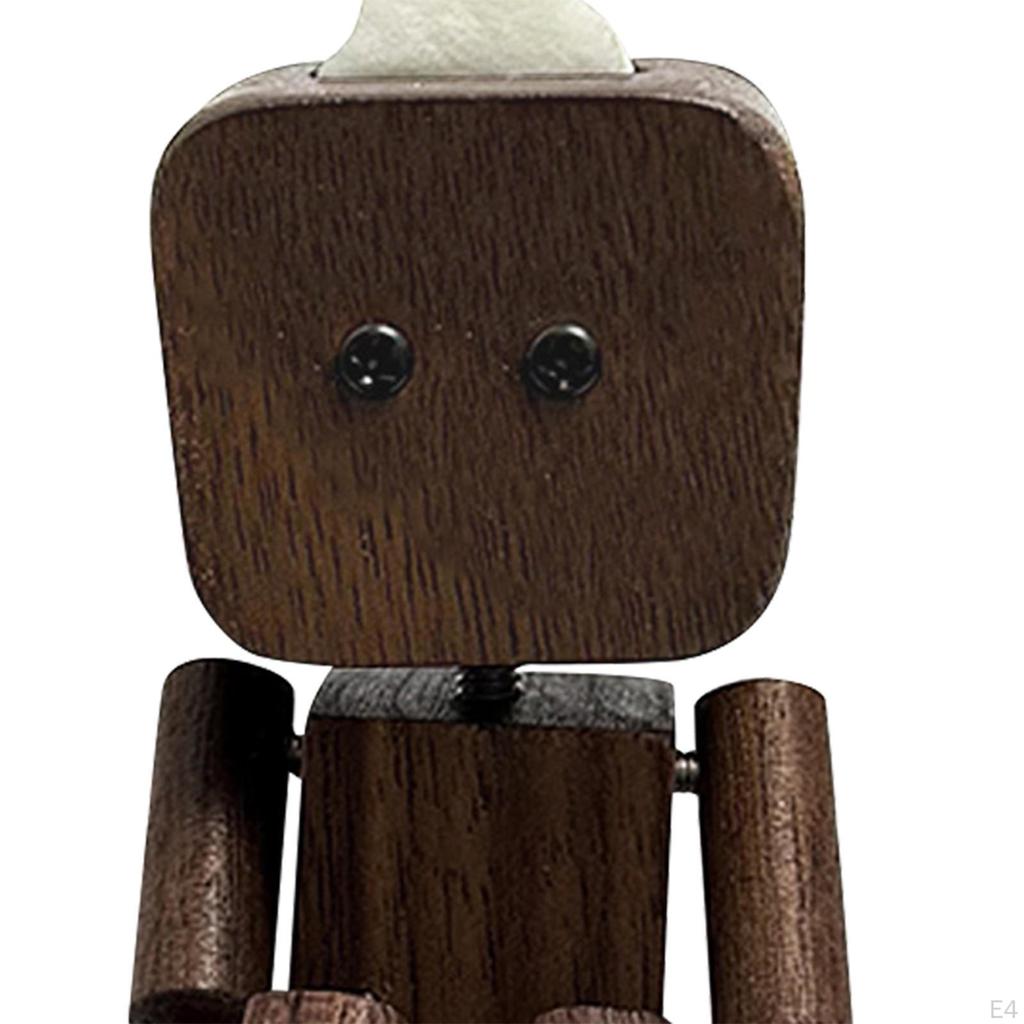 Decorare Panou de Bord Mașină Ornament Păpușă cu Picioare Mișcătoare Cadou Creativ Artizanat Figurină din Lemn Auto