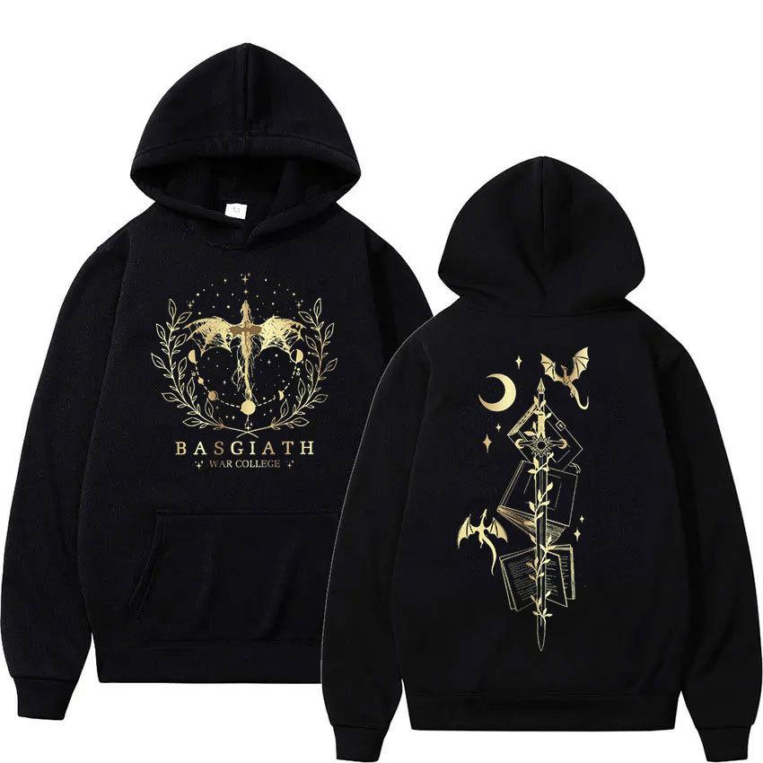Felpa con cappuccio War College Basgiath Quarta Ala Uomo Donna Moda Re