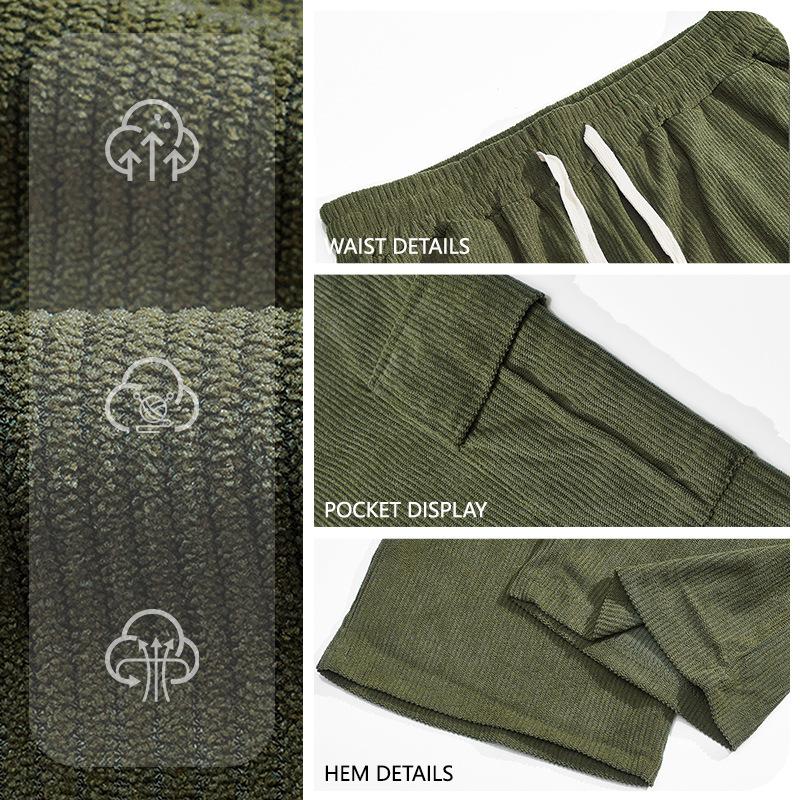 European and American Multi-pocket Jogging Pants Autumn Sports Corduroy Men's Casual Pants