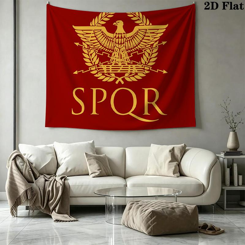 Ancient Roman Empire SPQR Pattern Home Decor Tapestry, Wall Hanging, Decorative RV Wall Cloth.MGT0918249