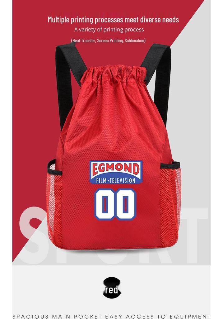 Large Capacity Drawstring Backpack: Double Shoulder Sports Fitness & School Bag
