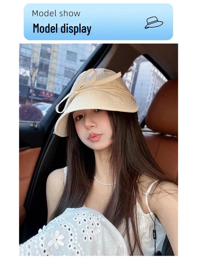 Women's Quick-Dry Bow Sun Hat – Spring/Summer Thin Duckbill Fisherman Style